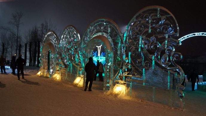 Ледяной городок в кемерово фото